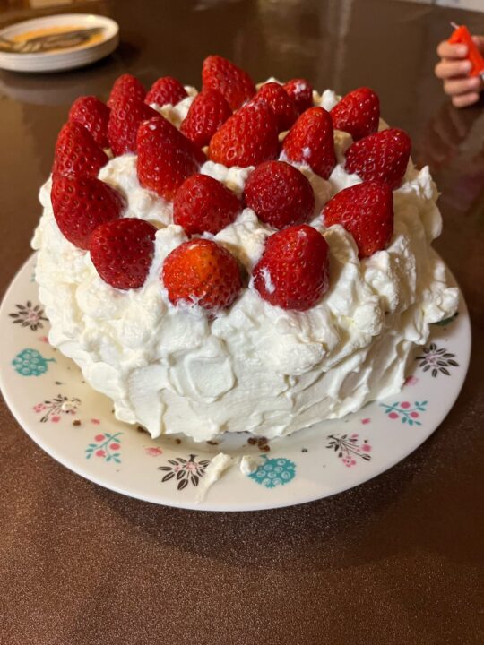 いちごチョコケーキ、できました！