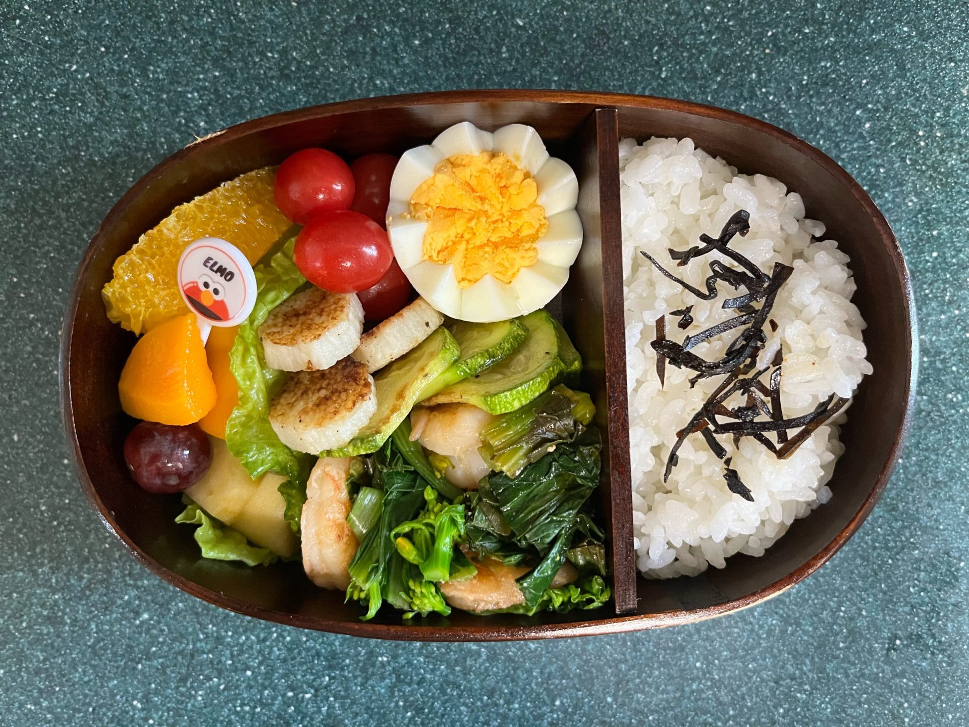 今日のお弁当(4/23)
メインはエビのグリルでした