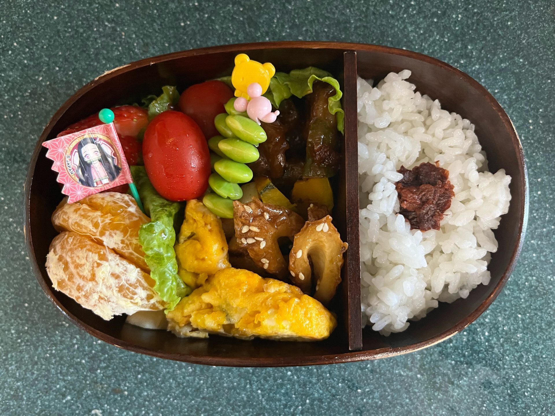 今日のお弁当(5/22)
メインはエビとピーマンのマヨケチャップ炒めでした