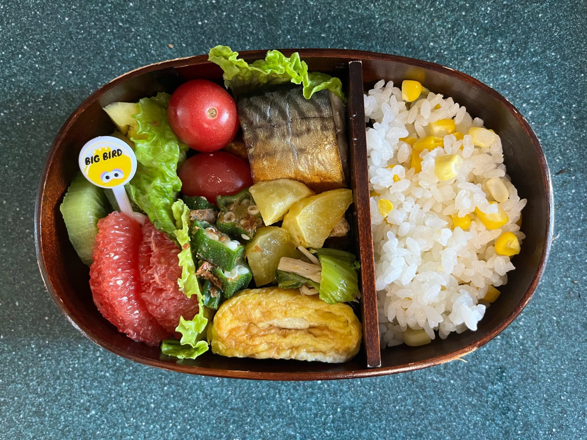 今日のお弁当(6/27)
メインは鯖の塩麹焼きでした