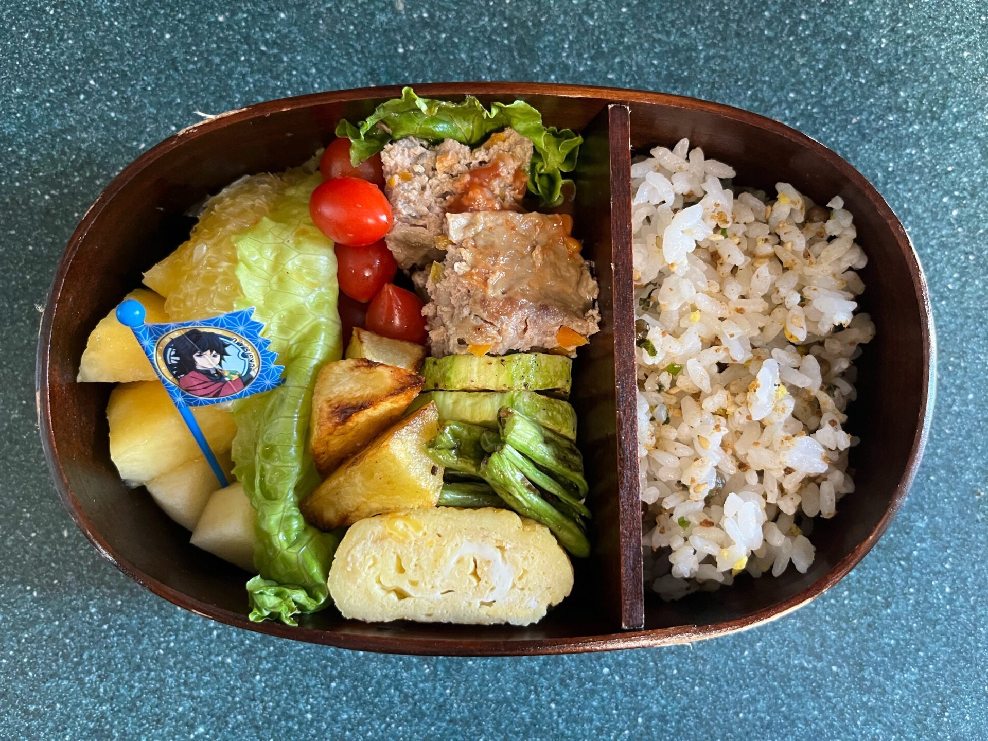 今日のお弁当(7/9)
メインはミートローフでした