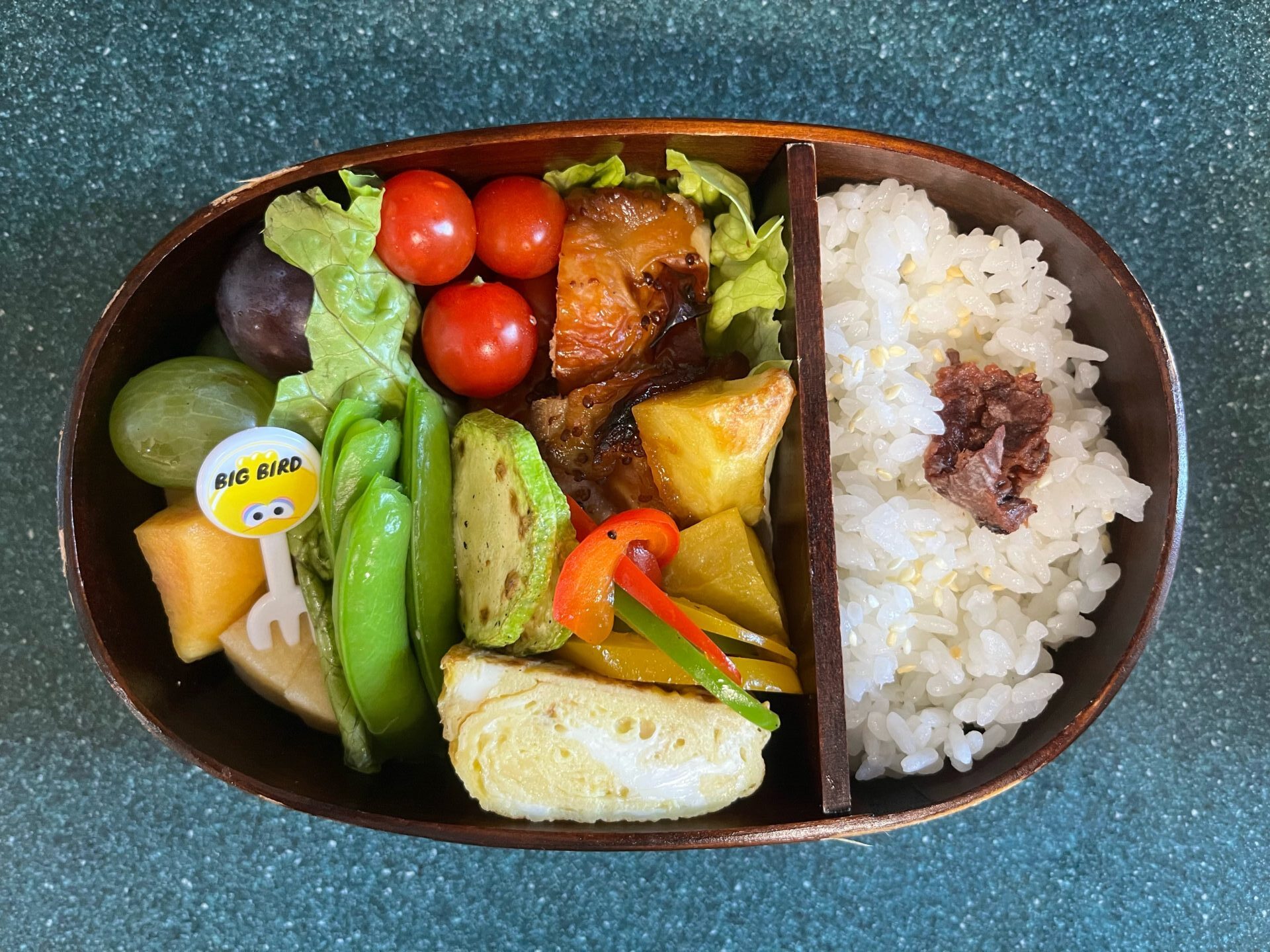 今日のお弁当(7/22)
メインは鶏肉のハニーマスタードグリルでした