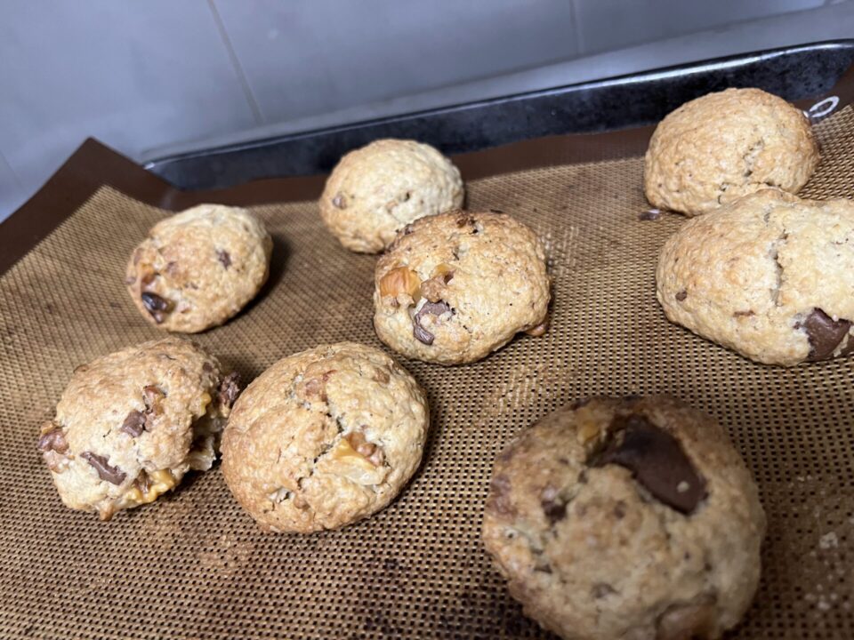 この度焼いた、オートミールチョコクッキー